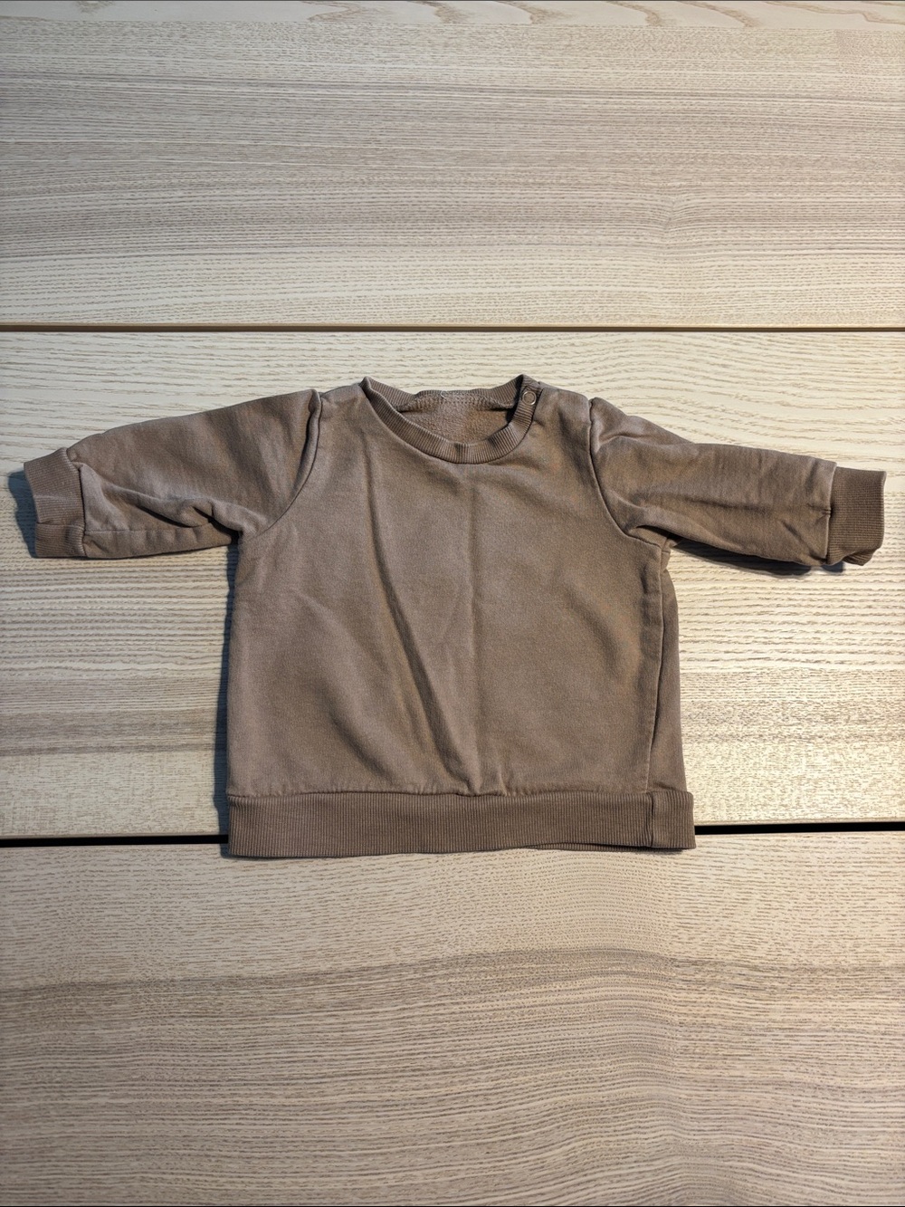 Neutral Taupe Kids Crewneck Sweatshirt